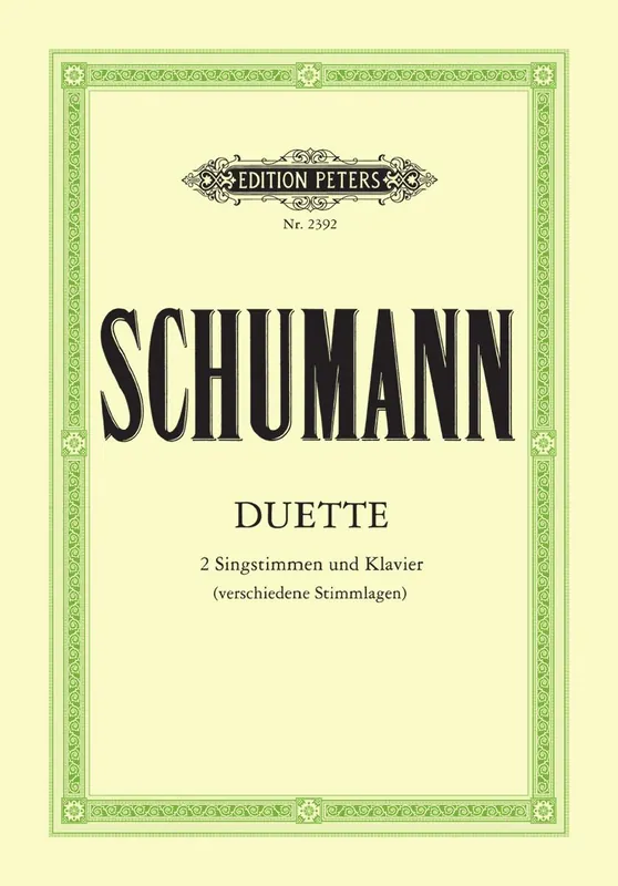 Schumann 34 Vocal Duets Last Chance