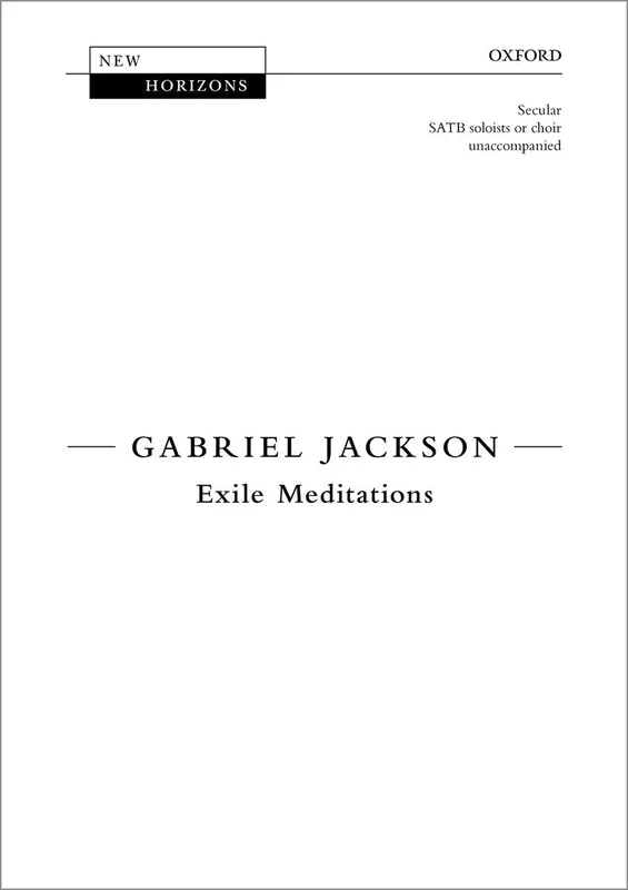 Certified Jackson Exile Meditations Vocal score