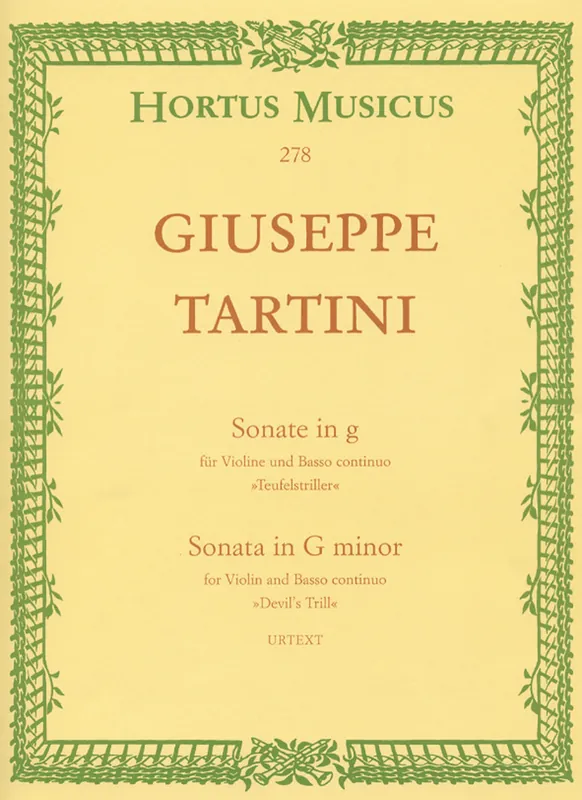 Tartini Sonata for Violin and Bc in G minor "Devil's Trill" Brand New