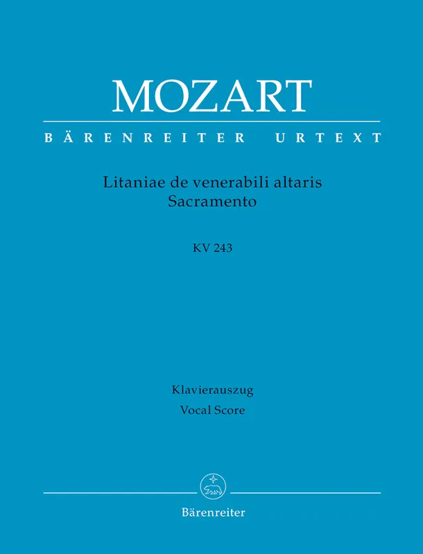 Mozart Litaniae de venerabili altaris Sacramento E-flat major K. 243 Special Discount