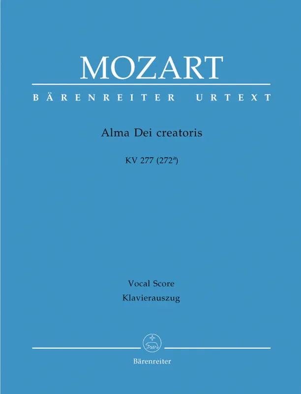 Sale Mozart Alma Dei creatoris K. 277 (272a) -Offertorium de B.V. Maria-Mozart
