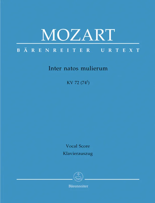 Mozart Inter natos mulierum K. 72 (74f) Hassle-Free Returns