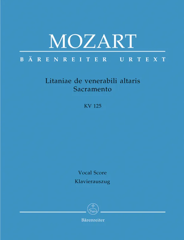 Free Returns Mozart Litaniae de venerabili altaris Sacramento B-flat major K. 125