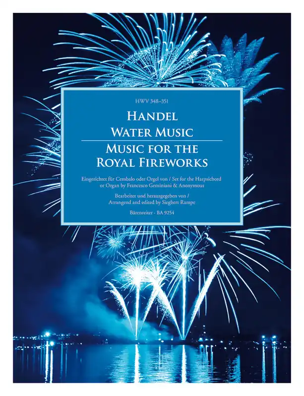 Handel Water Music / Music for the Royal Fireworks HWV 348-351 (Set for the Harpsichord or Organ) Direct From Manufacturer