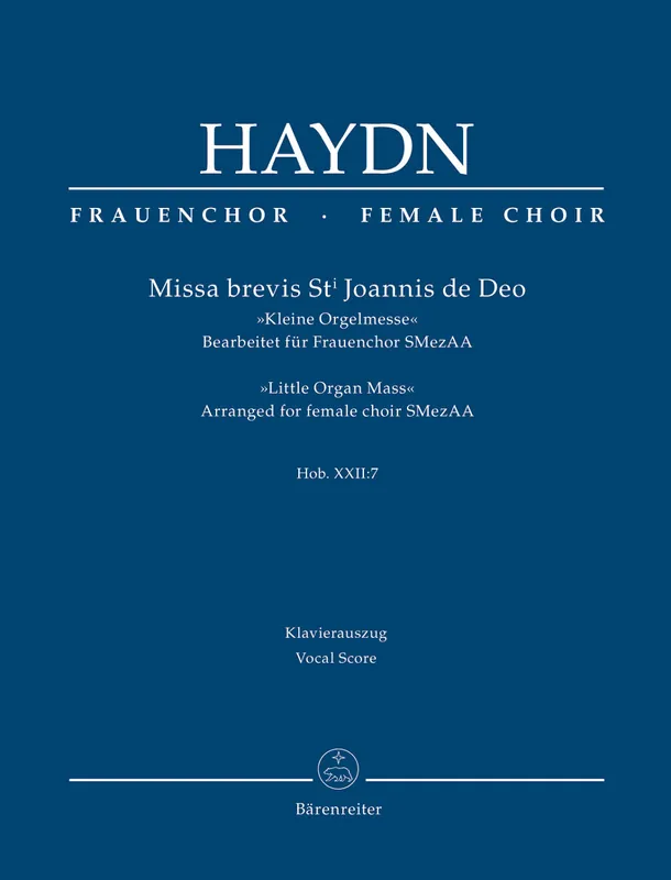 Haydn Missa brevis St. Joannis de Deo Hob. XXII:7 "Little Organ Mass" (Arranged for female choir SMezAA) Time-Limited