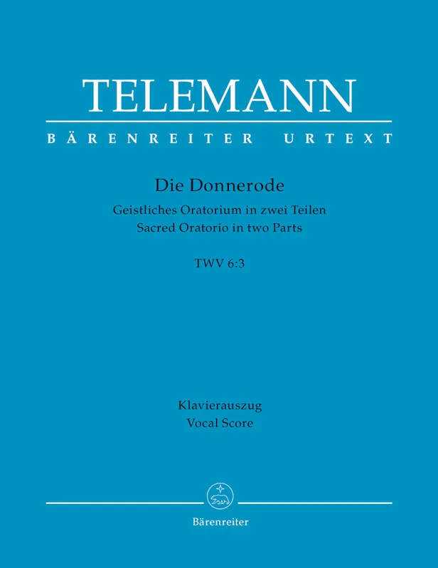 Telemann Die Donnerode TWV 6 : 3 -Sacred Oratorio in two Parts- Best Seller