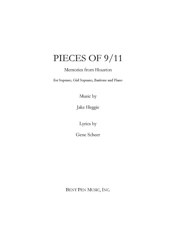 Mega Sale Heggie: Pieces of 9/11 piano/vocal score