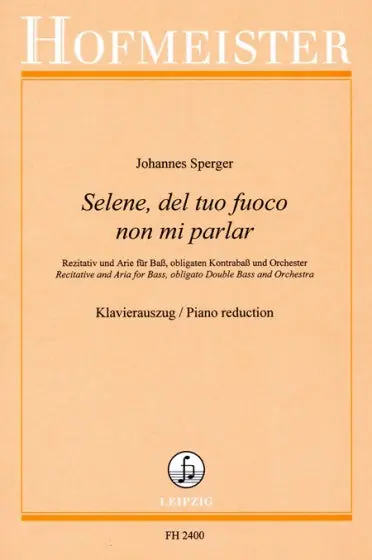 SpergerRecitative and Aria for Bass, Obligato Double Bass and Orchestra New Release