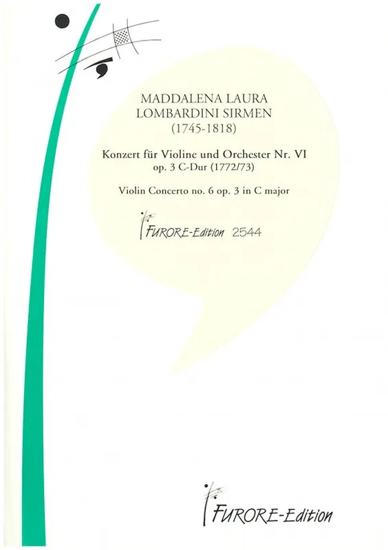 Sirmen Concert for Violin and Orchestra op. 3 Nr. 4 C-major Clearance