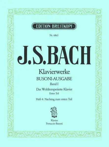 Big Sale Bach Well Tempered Clavier Part 1 Volume 4
