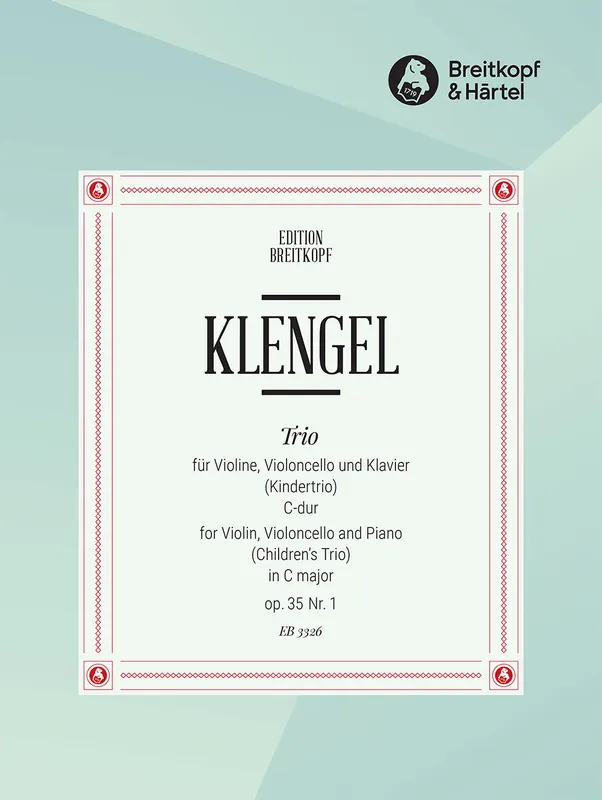 No Minimum Order Klengel Children's Trio in C, Op. 35 #1