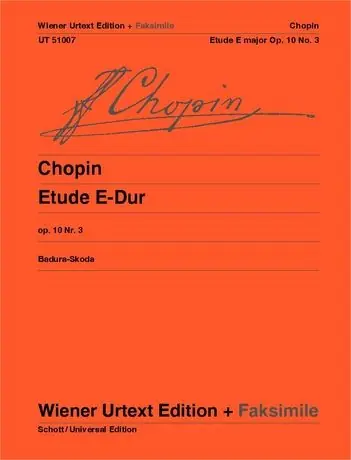 Authentic Chopin: Etude for piano - op. 10/3
