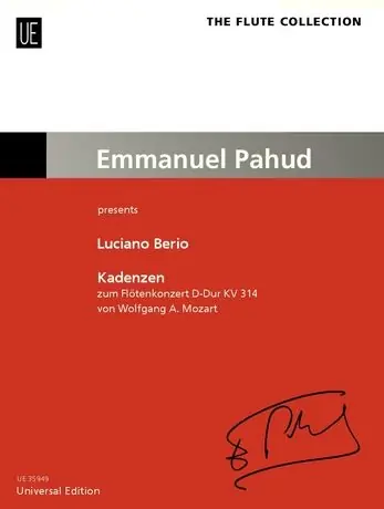 Express Delivery Berio: Cadenzas to Flute Concerto by Wolfgang A. Mozart for flute KV 314