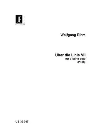 Premium Wolfgang Rihm: Über die Linie VII for violin
