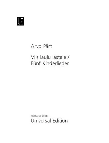 Budget Pärt Viis laulu lastele / 5 Children songs