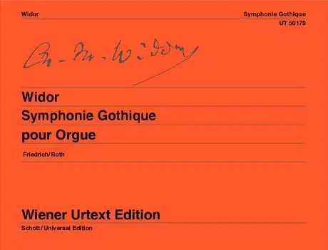 Today Only Widor Symphonie gothique for organ - op. 70