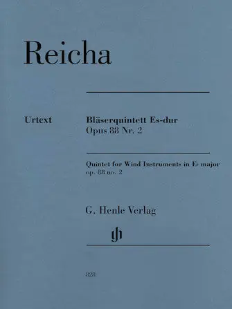 Worldwide Shipping Reicha Quintet for Wind Instruments in E flat major Opus 88 No 2