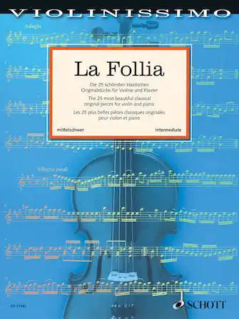 Worldwide Shipping Follia, La: The 25 Most Beautiful Classical Original Pieces for Violin and Piano
