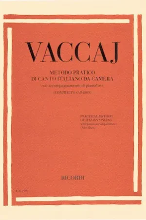 Worldwide Shipping Vaccai Practical Method Of Italian Singing W/piano Accompaniment Alto/bass