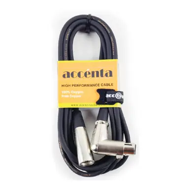 Accenta ACC-562 Right-Angled XLR F to XLR M Cable - 10' Seasonal Sale