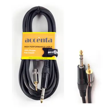 Accenta 3.5mm to 1/4" TRS Cable - 10' Price Cut