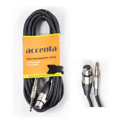 Accenta 1/4" TRS - XLR Female Cable - 6' Seasonal Sale