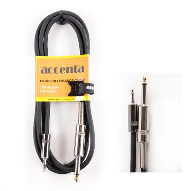 Accenta 1/4” Mono to Extra Long 3.5MM Stereo Cable - 6' Fan Favorite