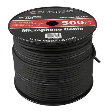 Genuine BlastKing Bulk Microphone Cable - 500' Roll