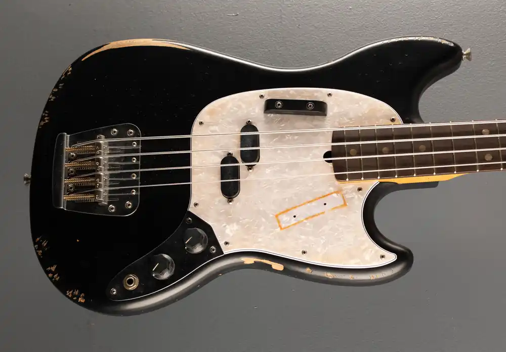 Affordable JMJ Road Worn Mustang Bass - Black– Dave's Guitar Shop