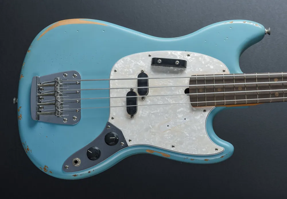 Worldwide Shipping JMJ Road Worn Mustang Bass - Faded Daphne Blue– Dave's Guitar Shop