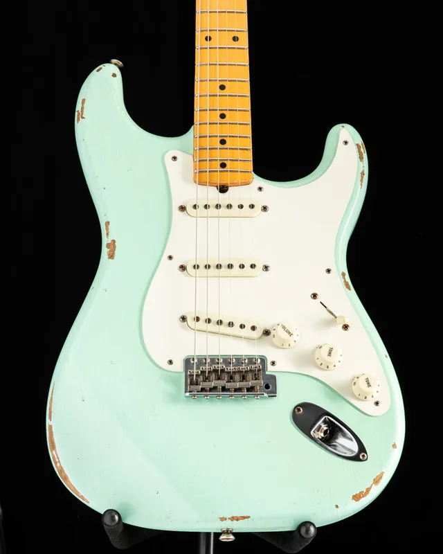 Used Fender Custom Shop 1957 Relic Stratocaster Faded Surf Green Exclusive Offer