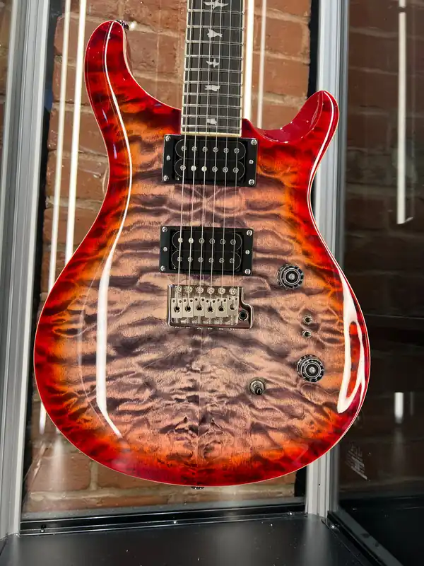 Paul Reed Smith SE Custom 24-08 Quilt Top Charcoal Cherry Burst Instant Buy