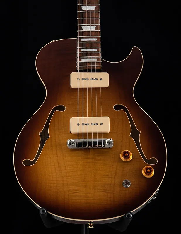 Direct From Manufacturer Used Fibenare Rahan Hollow Satin Tobacco Burst