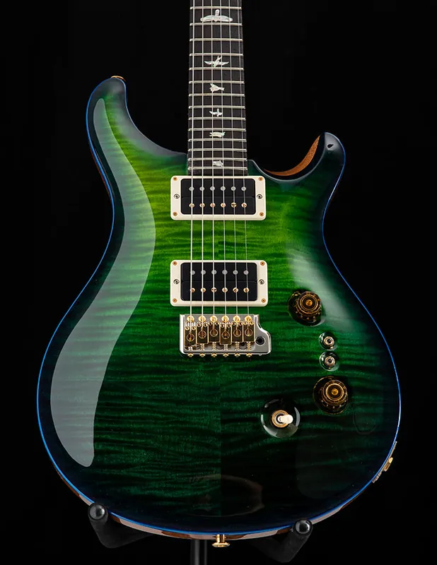 Exclusive PRS Custom 24 Eriza Verde Fade Blue Burst Electric Guitar