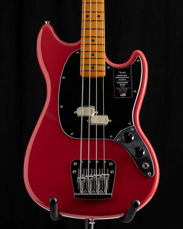 Seasonal Sale Fender American Professional Classic Mustang Bass Faded Dakota Red