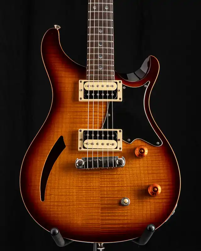 Used Paul Reed Smith SE Custom Semi-Hollow Tobacco Sunburst Direct From Manufacturer
