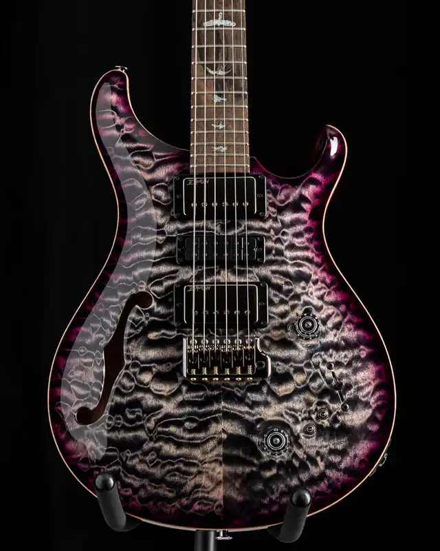 Limited Time Paul Reed Smith Wood Library Special Semi-Hollow Charcoal Purple Burst