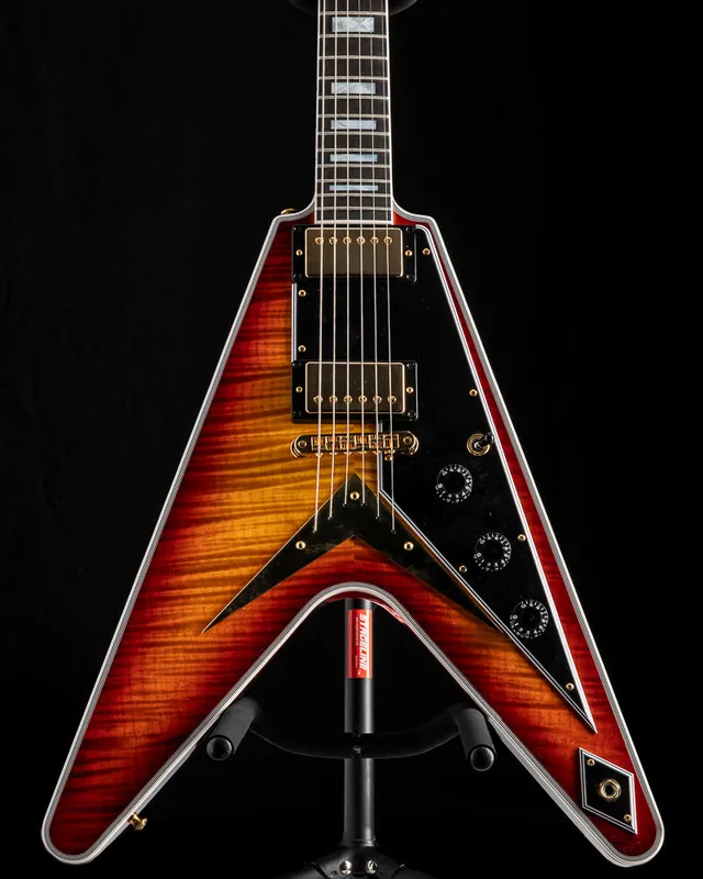 Express Delivery Gibson Custom M2M Flying V Custom Figured Factory Burst