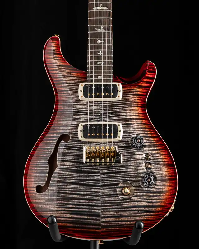 Used Paul Reed Smith 40th Anniversary Custom 24-08 Semi-Hollow Charcoa Super Sale