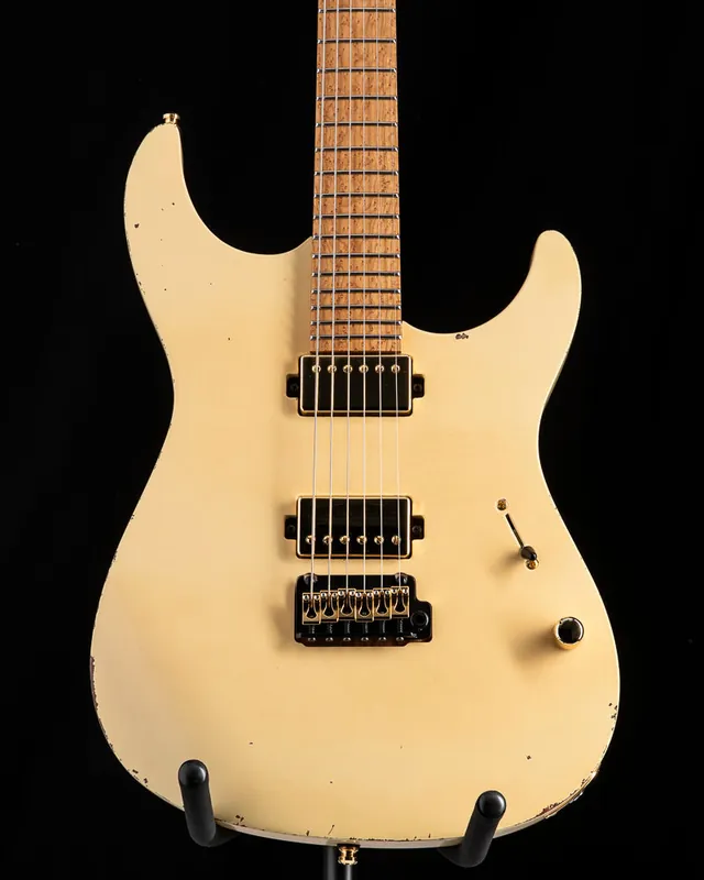 Used Mayones Aquila Aged V24 6 Monolith White Blonde Relic Markdown