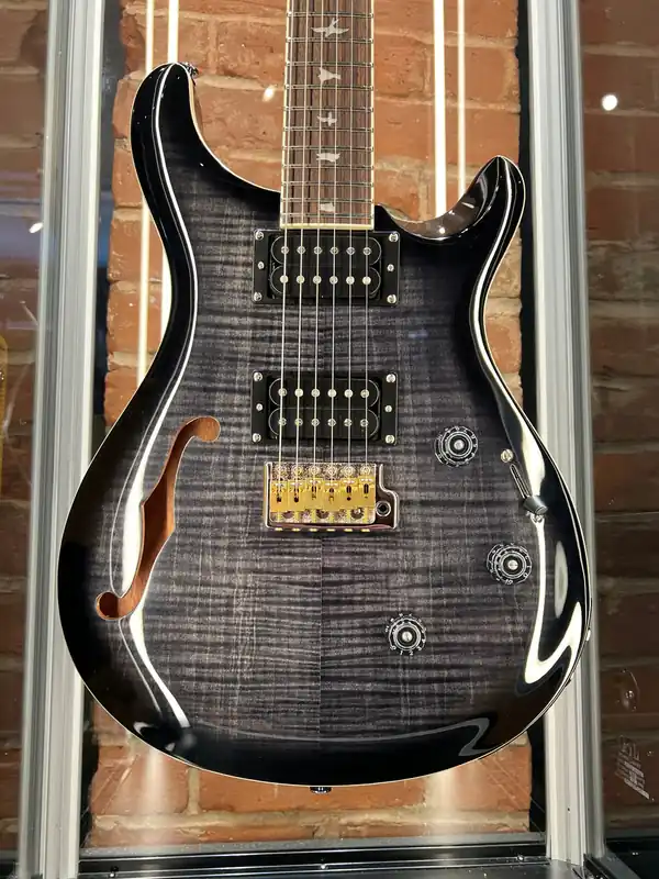 Limited Offer Paul Reed Smith SE Custom 24 Semi-Hollow Piezo Charcoal Smokeburst