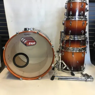 Super Sale Used Pearl SESSION CUSTOM MAPLE 5PC Drum Shell Kit Cherry Sunburst