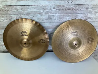 Used Paiste 14 2002 SOUND EDGE HI HATS Vintage Hi Hat Cymbals 14" Hassle-Free Returns