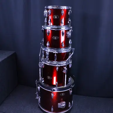 Used Tama 5PC IMPERIALSTAR 18 KICK Drum Shell Kit Red High Quality
