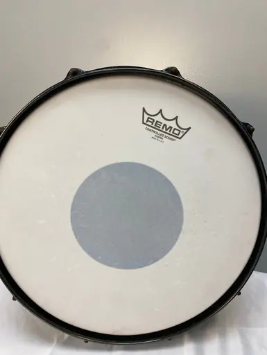 Used Spaun SNARE BLACK AND SILVER STRIPE Wood Snare Drum 14" Price Cut