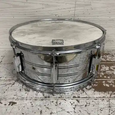 Used Pearl 14X6.5 EXPORT SNARE Metal Snare Drum 14" Certified