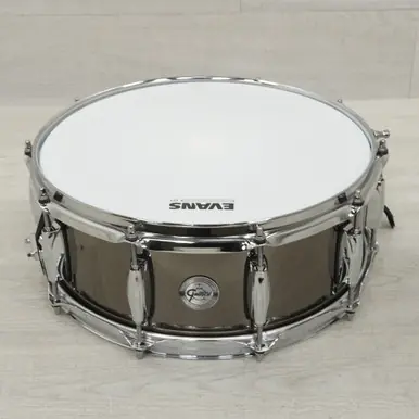 Used Gretsch 14x5.5 Black Nickel Over Steel Snare Drum Express Delivery