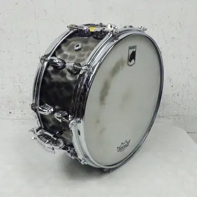 Budget Used Mapex BLACK PANTHER HAMMERED STEEL SNARE Metal Snare Drum 14"