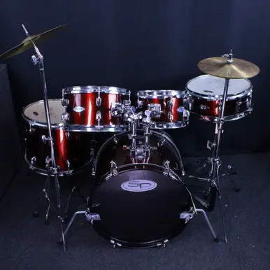 Top Pick Used Sound Percussion 5PC KIDS KIT W/MOST Drum Shells and Hardware Red