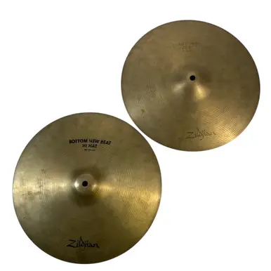Used Zildjian AVEDIS 14IN NEW BEAT HI HATS Hi Hat Cymbals 14" Big Sale